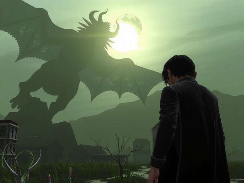 A dramatic scene in Second Life depicting tension between avatars in a shadowy virtual setting