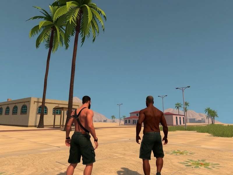 Second Life virtual world scene with avatars and buildings