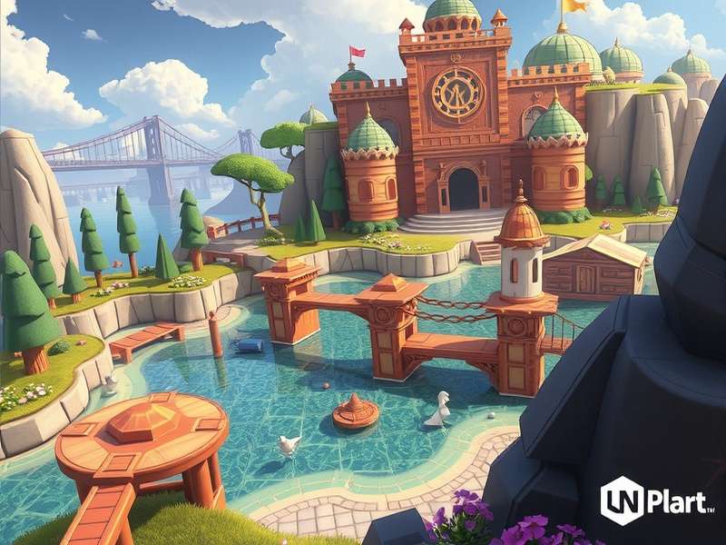 A vibrant scene from Second Life showing avatars interacting in a futuristic city