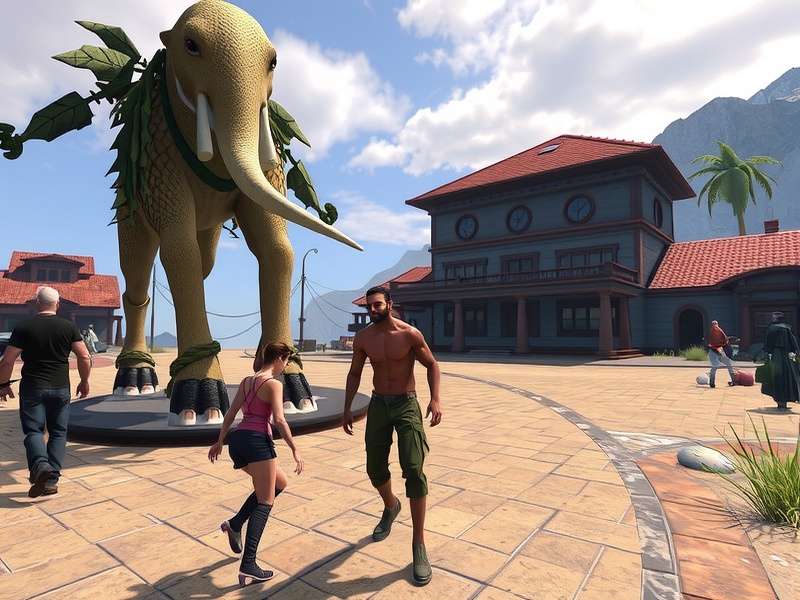 A detailed, customised avatar in a futuristic Second Life environment