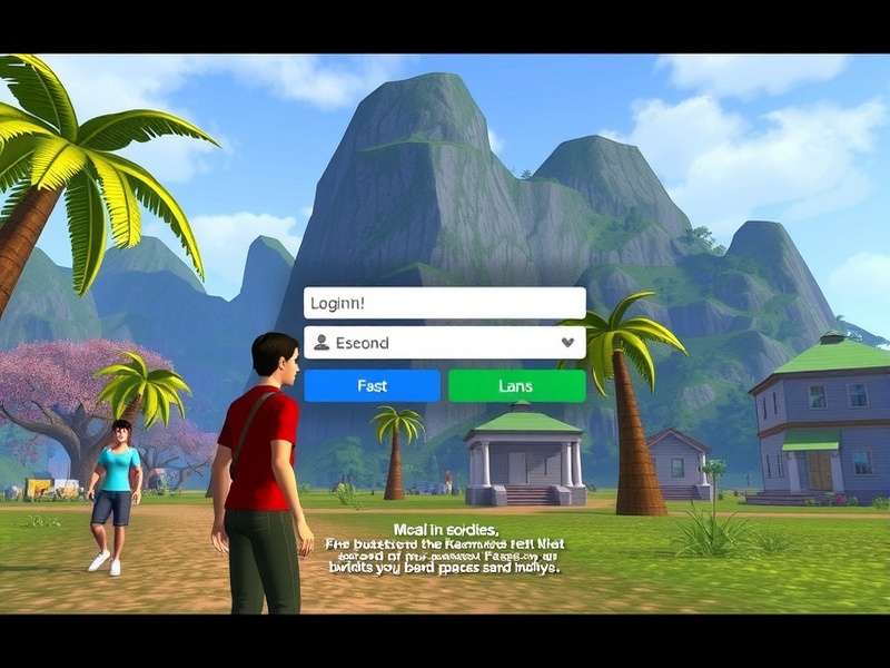 Second Life login screen showing avatar selection and virtual world entry