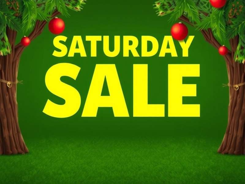 Saturday Sale event in Second Life showing virtual marketplace with avatars shopping