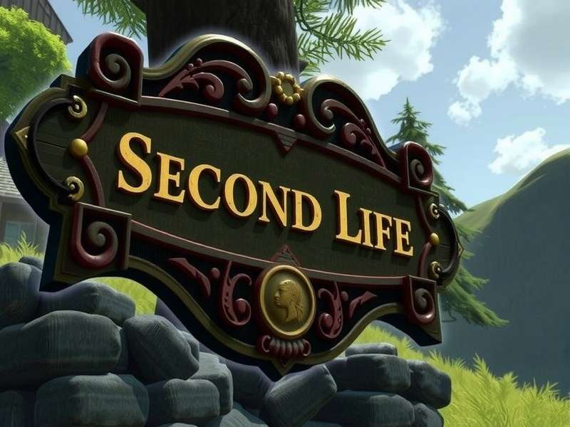 A modern, secure virtual gateway representing the Second Life sign-in process