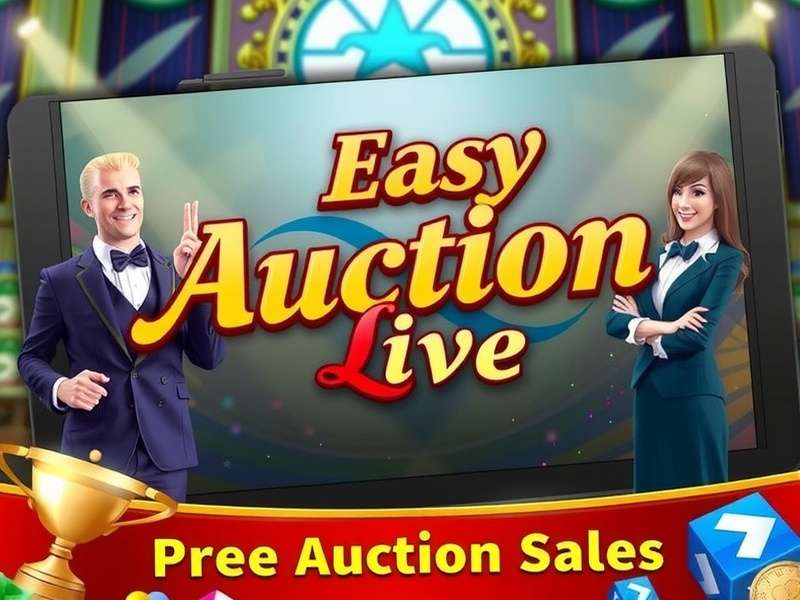 A vibrant virtual auction house scene in Second Life, showing avatars bidding on rare items