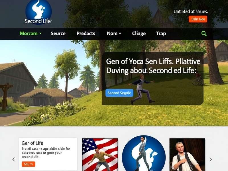 A vibrant virtual cityscape in Second Life with avatars and futuristic buildings