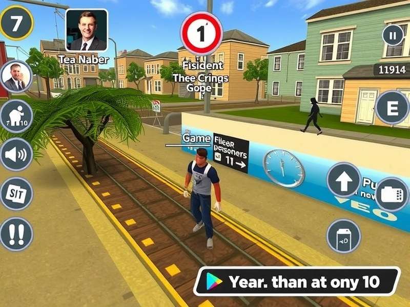 A diverse group of Second Life avatars interacting on mobile devices in a vibrant virtual park