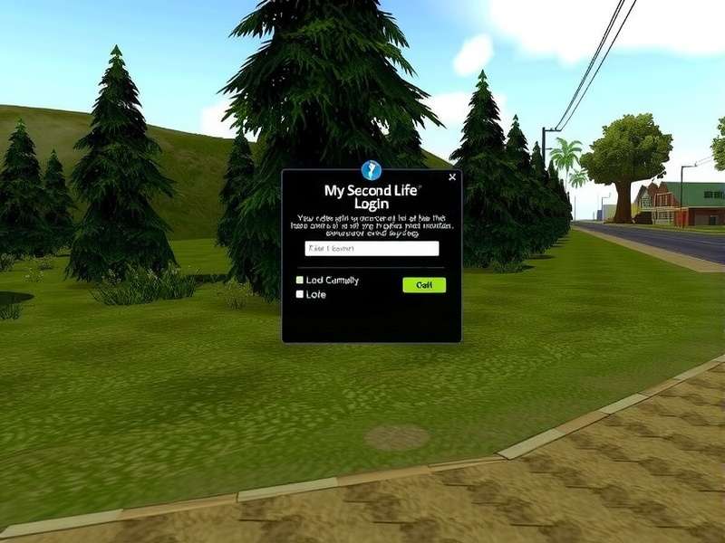 A modern, secure login interface for Second Life showing avatar selection