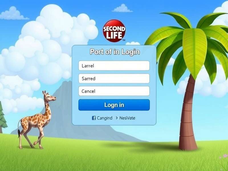 Abstract digital gateway representing the Second Life login experience