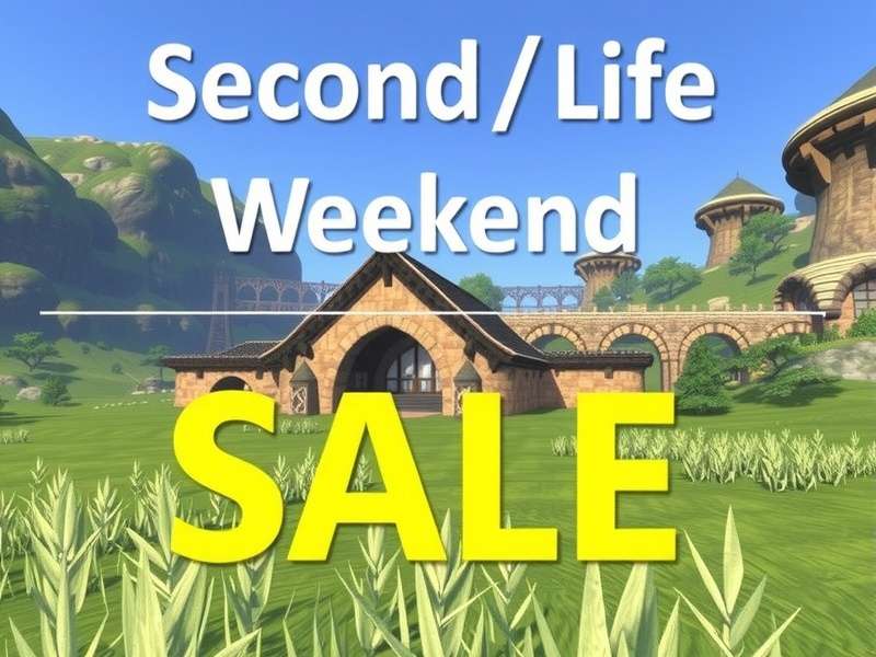 Second Life Weekend Sale banner featuring exclusive deals and discounts across the grid