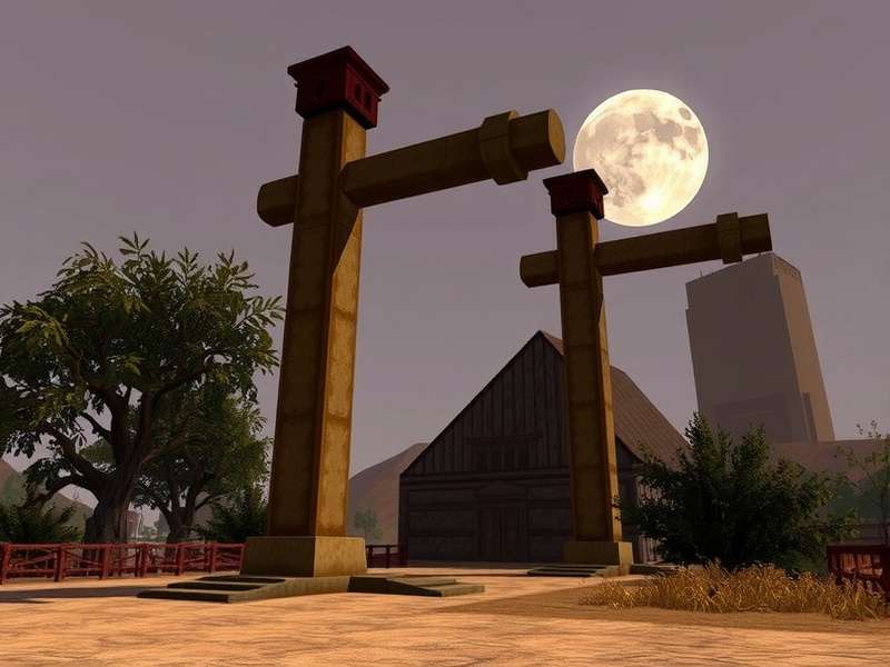 Second Life virtual world avatar exploring a vibrant digital landscape with neon lights and immersive architecture