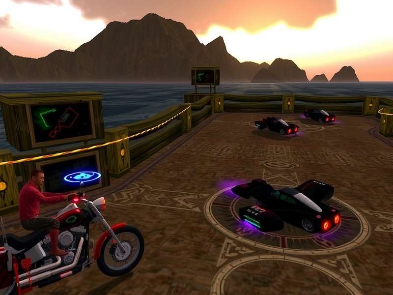 Second Life virtual festival with crowd and stage lighting