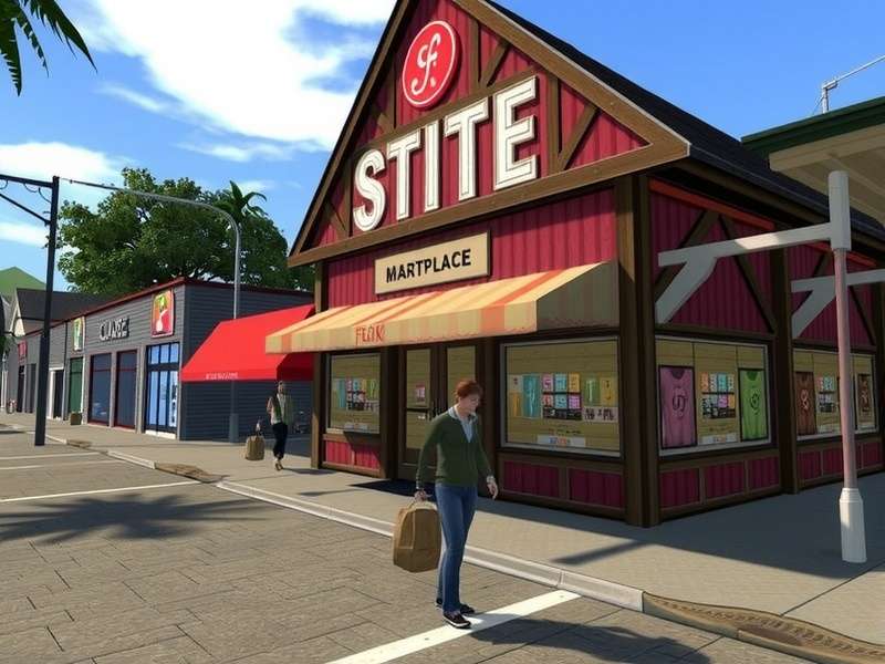 Second Life Marketplace virtual fashion hub showing diverse avatar styles