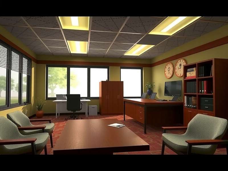 Second Life Game The Office – virtual office environment with avatars collaborating in a modern workspace